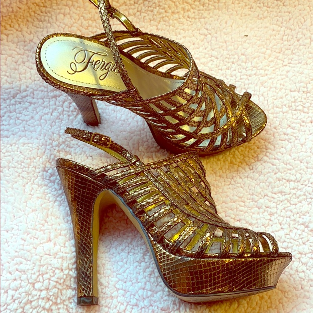 Fergie Women’s Golden Platform Sandals